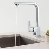 Modern Tasarım Krom Lavabo Bataryası Paslanmaz Pirinç Malzeme Uzun Ömürlü Banyo Bataryası