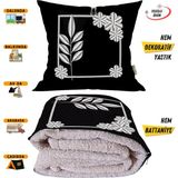 Modern Tasarım Tv Battaniyeli Opsiyonel Dekoratif Yastık Kırlent 2 In 1 Battaniye - 115 x 170 cm - Renkli