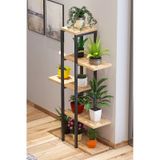 Modern Tasarımlı 5 Raflı Saksılık Metal Çiçek Rafı Çiçeklik Atlantik Çam
