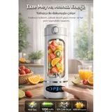 Modern Tasarımlı Hızlı Şarj Özellikli Kişisel Blender Yüksek Devirli 12 Bıçaklı Kablosuz Mini Blender Vitaminleri Koruyan Güçlü Performans