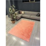 Modern Tavşan Tüyü Yumuşacık Tüy Dökmez Peluş Halı Şeker Pembe - 160 x 230 cm