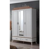 Modern Trend 3 Kapılı 2 Çekmeceli Gardırop Elbise Dolabı 130x55x212cm