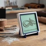 Modern Tuğra Besmele Minyatür Dekoratif Obje 10x10 cm - Manevi Değeri Yüksek Estetik Ev Hediyesi