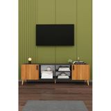 Modern Tv Ünitesi %100 Mdf Kapaklı Ahşap Ayaklı Televizyon Sehpası T-13