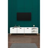 Modern Tv Ünitesi %100 Mdf Kapaklı Ahşap Ayaklı Televizyon Sehpası T-18