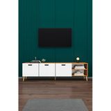 Modern Tv Ünitesi %100 Mdf Kapaklı Ahşap Ayaklı Televizyon Sehpası T-20