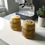 Modern Üzüm Desenli Borosilikat Cam Bardak 350 ml Isıya Dayanıklı Dekoratif Sunum Su ve Kahve Bardağı | Kitchera Home - 1 Adet