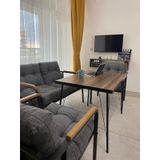 Modern Venüs Balkon, Bahçe, Cafe - Salon - Metal Kanepe Koltuk Takımı - 2+1+1 + Masa Antrasit Modernsh56 Antrasit