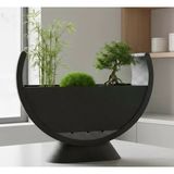 Modern Yarım Ay Tasarım Bonsai Saksısı - Dekoratif Zen Bahçesi Ve Çiçeklik