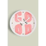 Modern Yazılı Tasarım - '' Good Morning - Günaydın'' Duvar Saati - 25cm - Önü Camlı Beyaz Kasa, JH0656S25BKP