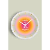 Modern Yazılı Tasarım - What’s The Best That Could Happen Duvar Saati - 25cm - Önü Camlı Beyaz Kasa, JH0146S25BKP