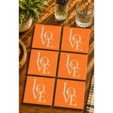 Modern Yazılı Tasarım - You Are Not Late 6’lı set Bardak altlığı - UV Baskı MDF - 10x10 cm, BRDKJH1187S10