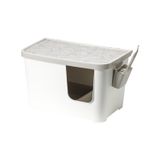 Moderna Casetta Gri Beyaz 75.7x45x45 cm Kapalı Kedi Tuvaleti