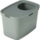 Moderna Top Cat Üstten Girişli Kapalı Kedi Tuvaleti 59Cm Gri/Açık Gri