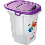 Moderna Trendy Friends 26.5x21.5x27.5 cm 6 lt Fuşya Kedi ve Köpek Plastik Mama Saklama Kabı