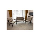 Moderndekorasyon " Dunya Balkon, Bahce, Cafe - Metal Kanepe Koltuk Takimi - 2+1+1