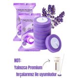 ModernEvAksesuar 16 Adet (2 Paket) (LAVANTA) Premium Deterjanlı Tek Kullanımlık Tuvalet Temizleme Süngeri | Duvara Monte Tuvalet Fırçanın Yedek Süngeri | Kokulu WC Fırça Yedek Başlığı, Kartuşu