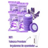 ModernEvAksesuar 32 Adet (4 Paket) (LAVANTA) Premium Deterjanlı Tek Kullanımlık Tuvalet Temizleme Süngeri | Duvara Monte Tuvalet Fırçanın Yedek Süngeri | Kokulu WC Fırça Yedek Başlığı, Kartuşu