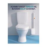 ModernEvAksesuar Özel Tuvalet Temizlik Seti - Kullan At - Sünger Başlıklı Temizlik Seti - Süngerli Tuvalet Fırçası