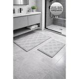Modernsoft Lorvellio Vizon Yumuşak Dokulu Modern Pamuklu Makinede Yıkanabilir Kaymaz Taban Banyo Paspası