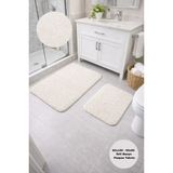 Modernsoft Velisse Vizon Yumuşak Dokulu Pamuklu Kaymaz Taban Modern Makinede Yıkanabilir Banyo Paspası