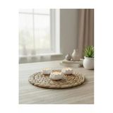 MODESTA HOME El Yapımı Taş Tozu Lotus Mumluk Seti 3’lü – Dekoratif Minimal Bohem Ev Dekoru