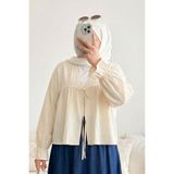 Modestim Kadın Roba Büzgülü Kol Lastik Ince Çilek Kumaş Yazlık Trend Tesettür Taş Kimono Hırka Tunik - Standart