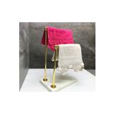 Modestmarluxury Doğal Mermer Ayaklı Banyo El Havluluk Gold