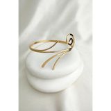 Modex Altın Rengi Spiral Kıvrım Detay Ayarlanabilir Kol Aksesuarı (Çapı:9cm)