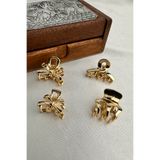 Modex Metal Fiyonk Figürlü Minimal Kıskaç Toka (Ölçü:2cm)
