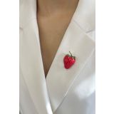 Modex Mineli Çilek Broş (Ölçü:3cm)