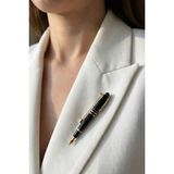 Modex Öğretmen&öğrenci Mineli Kalem Broş (6cm) - Altın