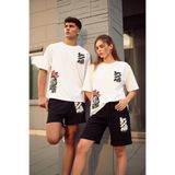 MODEX STYLE Premium %100 Pamuklu Erkek Baskılı Tişört ve Şort Takımı - Yazlık Spor Günlük Giyim