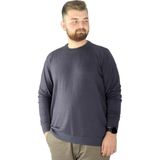 ModeXL 8XL Büyük Beden Erkek Kazak Bisiklet Yaka 22207 Düz Renk Günlük Kullanım - Füme