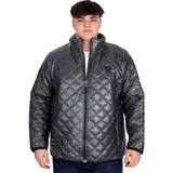 ModeXL Antrasit Dik Yaka Kapitone Mont 9XL Büyük Beden Erkek İçin Elyaf Dolgulu