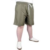Modexl Büyük Beden Deniz Şortu White Line 21451 Haki - 7XL