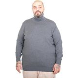 ModeXL Büyük Beden Erkek Balıkçı Yaka Kazak K.grı 22205 Günlük Stil ile Rahat Kullanım - Gri - 5XL