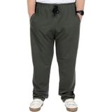 ModeXL Büyük Beden Erkek Eşofman Altı Haki 2 İplik %65 Cotton %5 Lycra 4 Mevsim Giyilebilir - 7XL