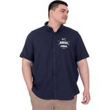 ModeXL Büyük Beden Erkek Gabardin Gömlek Siyah Bol Kesim Günlük Stil Everyday Essentials U25602 - 8XL