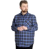 ModeXL Büyük Beden Erkek Gömlek Ekose Uzun Kollu 23300 Siyah - 4XL