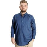 ModeXL Büyük Beden Erkek Gömlek U.kol Cepli Oxford 20366 Parlement - 5XL - Mavi