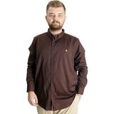 ModeXL Büyük Beden Erkek Gömlek U.kol Tom Oxford 23303 Kahverengi - 4XL