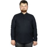 ModeXL Büyük Beden Erkek Hakim Yaka Gömlek 20388 - Lacivert - 4XL