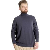 ModeXL Büyük Beden Erkek Kazak Dik Yaka Antrasit Renk Günlük Stil 22205 Fume - 7XL