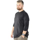 ModeXL Büyük Beden Erkek Kazak V Yaka Düz Renk Antrasit Günlük Kullanım 22207 - 3XL