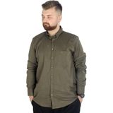 Modexl Büyük Beden Erkek Keten Cepli Gömlek 20386 Haki
