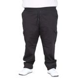 ModeXL Büyük Beden Erkek Keten Kargo Jogger Pantolon Milano 21912 Siyah 60