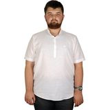ModeXL Büyük Beden Erkek Kısa Kol Hakim Yaka Gömlek - 5XL - Beyaz