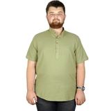 ModeXL Büyük Beden Erkek Kısa Kol Hakim Yaka Gömlek - 6XL