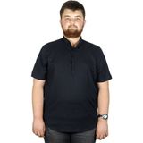 ModeXL Büyük Beden Erkek Kısa Kol Hakim Yaka Gömlek - Lacivert - 4XL
